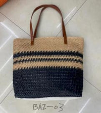 Back to the Bazaar Bag - Black & Tan - best price from Maltashopper.com BAZ-03