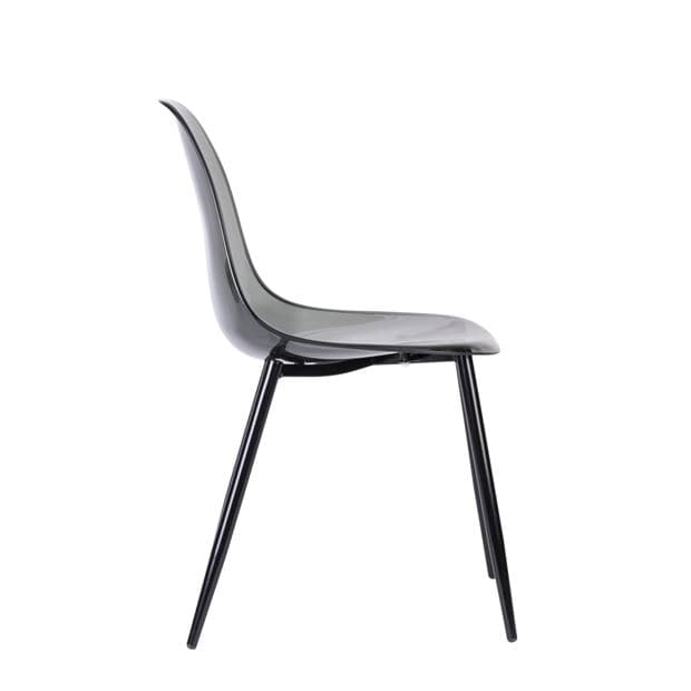Casa DARK ICE Black table chair, transparent H 83 x W 47 x D 53 cm