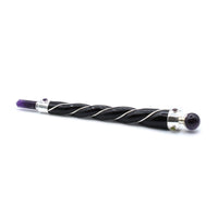 Twisted Healing Wand - Silver Amethyst Sphere - best price from Maltashopper.com HWAND-50