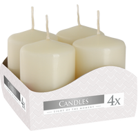 Set of Pillar Candles 40x60mm (4 pieces) - Ivory - best price from Maltashopper.com PC-01