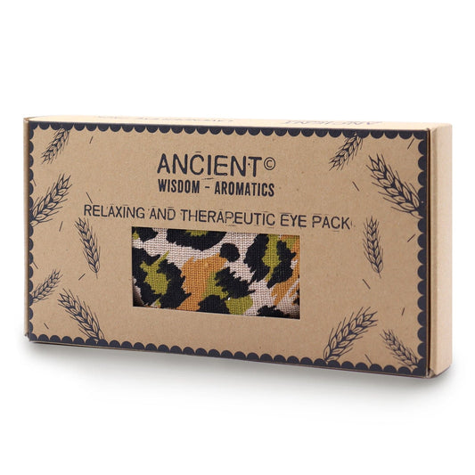 Bliss Lavender Natural Cotton and Juco Eye Pillow in Gift Box - Night Leopard