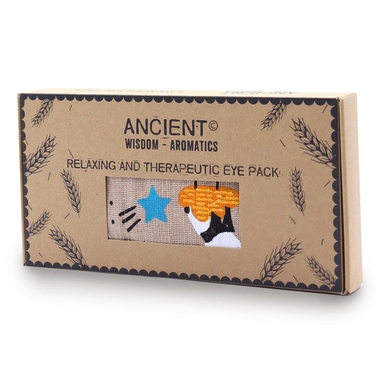Bliss Lavender Natural Cotton and Juco Eye Pillow in Gift Box - Sleepy Panda