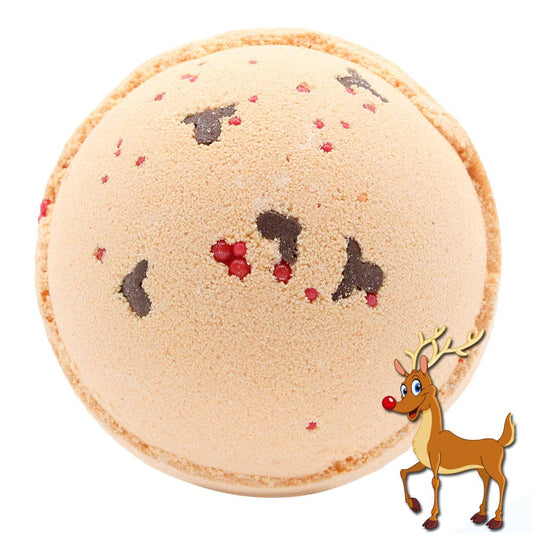 Reindeer and Red Nose Bath Bomb - Toffee & Caramel - best price from Maltashopper.com FBB-06