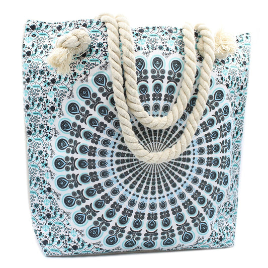 Rope Handle Mandela Bag - Sky Blue - best price from Maltashopper.com MAND-04