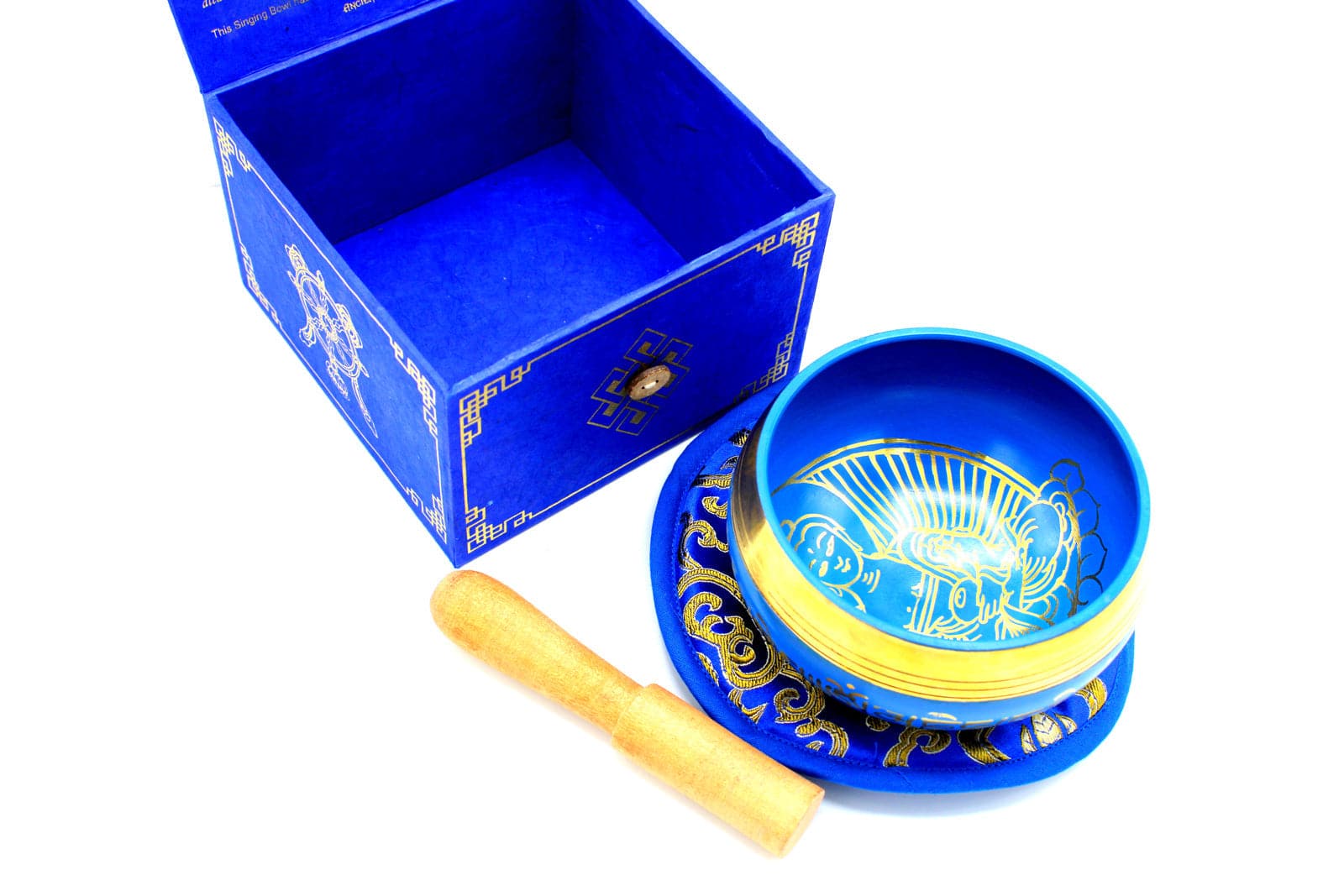 Medicine Buddha Singing Bowl Set 10cm (min 500gm) - best price from Maltashopper.com TIBS-10