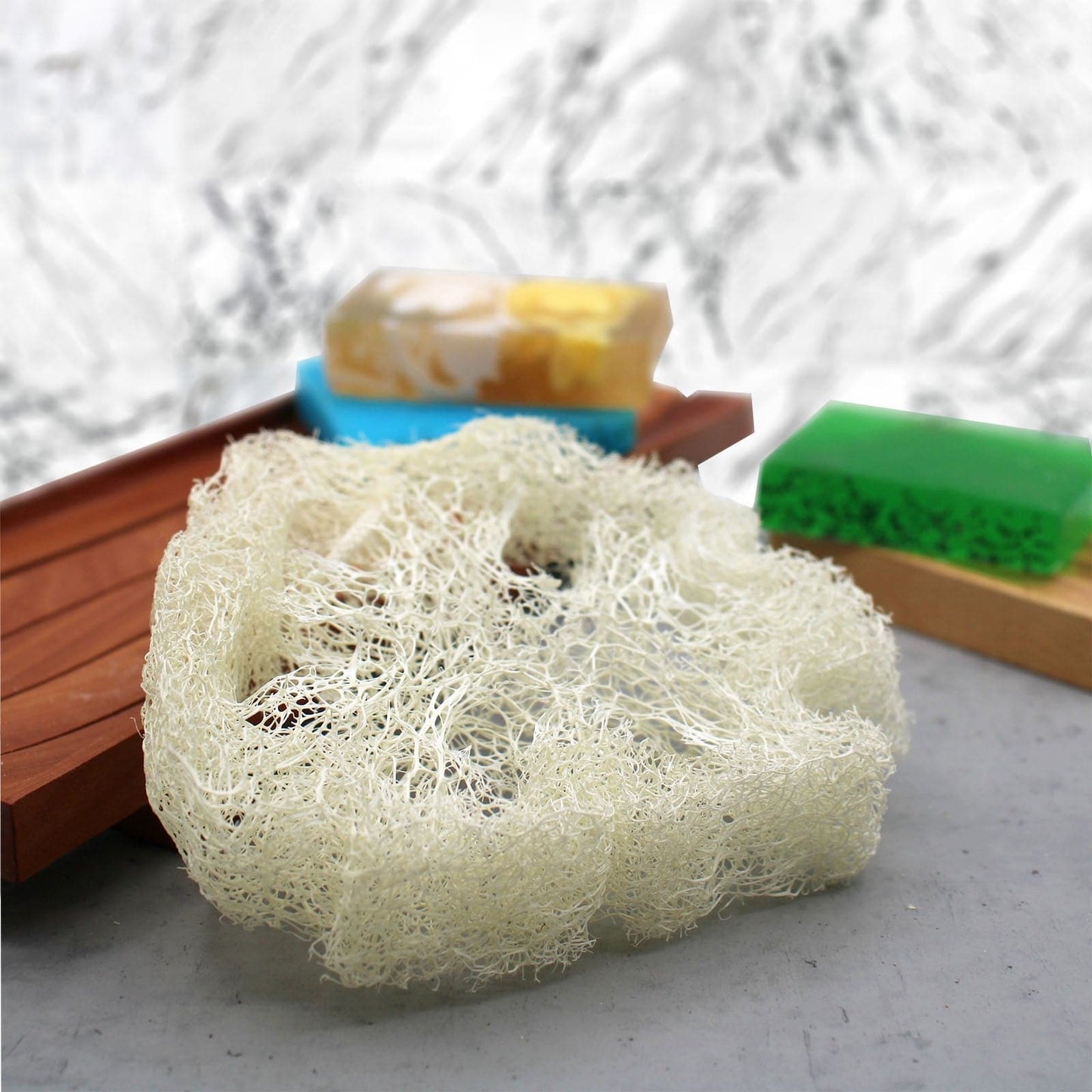 Egyptian Luxury Loofah with Cotton String - Non-Compressed - 2cm - best price from Maltashopper.com ELLOOFAH-06