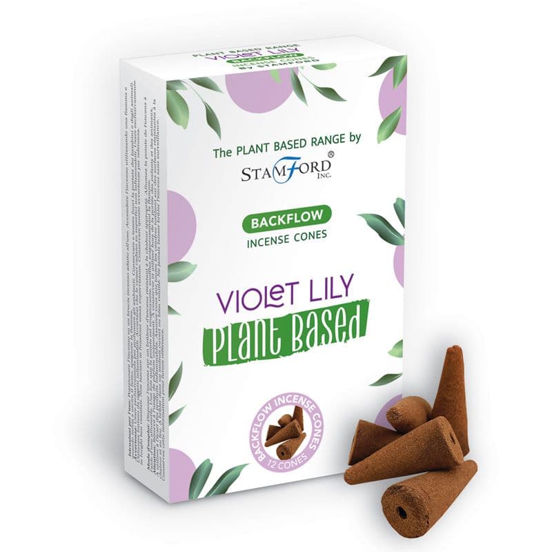 Plant Based Backflow Incense Cones - Violet Lilly - best price from Maltashopper.com SPBBF-12