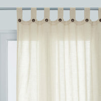CHARLINA ECRU OPAQUE CURTAIN 140X280 WITH LOOPS AND BUTTONS - best price from Maltashopper.com BR480004837