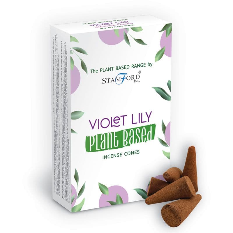 Plant Based Incense Cones - Violet Lilly - best price from Maltashopper.com SPBIC-12
