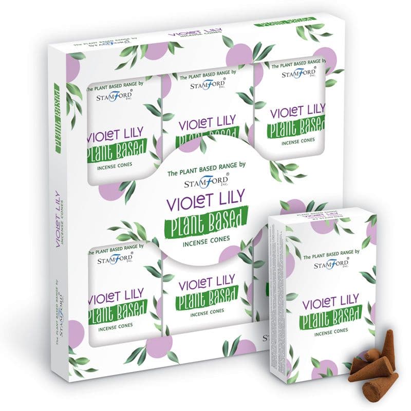 Plant Based Incense Cones - Violet Lilly - best price from Maltashopper.com SPBIC-12