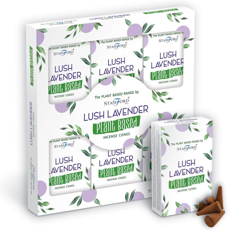 Plant Based Incense Cones - Lush Lavender - best price from Maltashopper.com SPBIC-03
