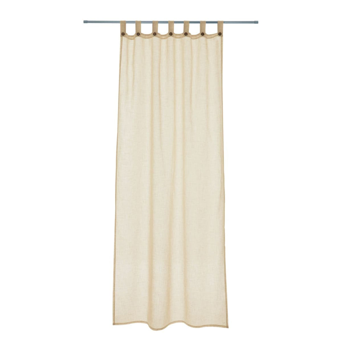 CHARLINA ECRU OPAQUE CURTAIN 140X280 WITH LOOPS AND BUTTONS - best price from Maltashopper.com BR480004837