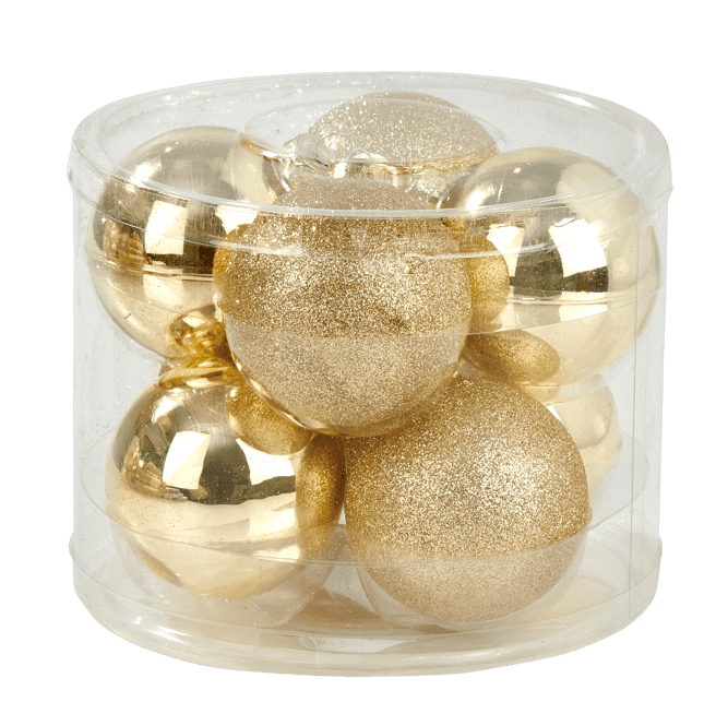 GOLD Christmas ball set of 8 goldenØ 7 cm