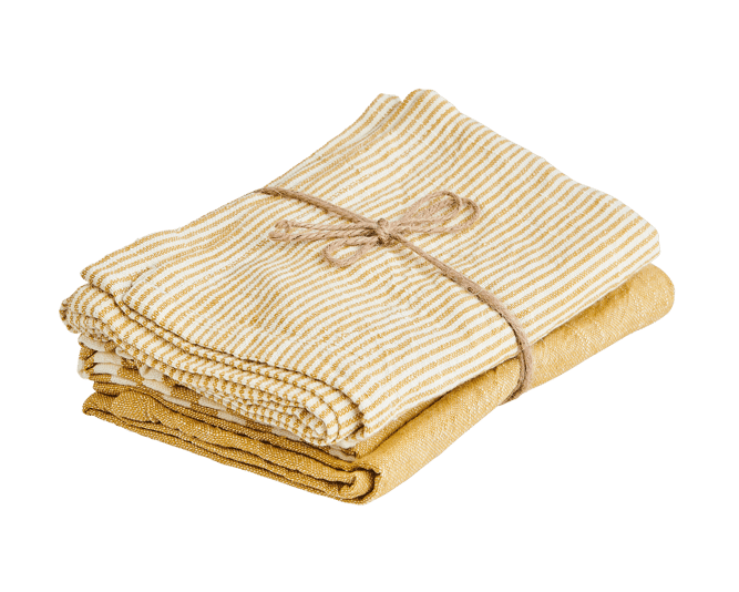 LAURENT Tea towel set of 3 yellow W 50 x L 70 cm - best price from Maltashopper.com CS674212