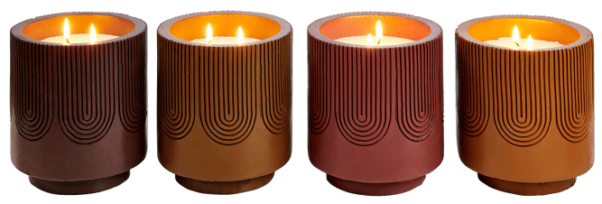Casa ARCO Scented jar candle 4 colours brown, yellow, green, .