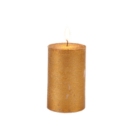 METAL Cylindrical candle 3 colors golden, bronze, olive green H 8 cm - Ø 5 cm - best price from Maltashopper.com CS676053