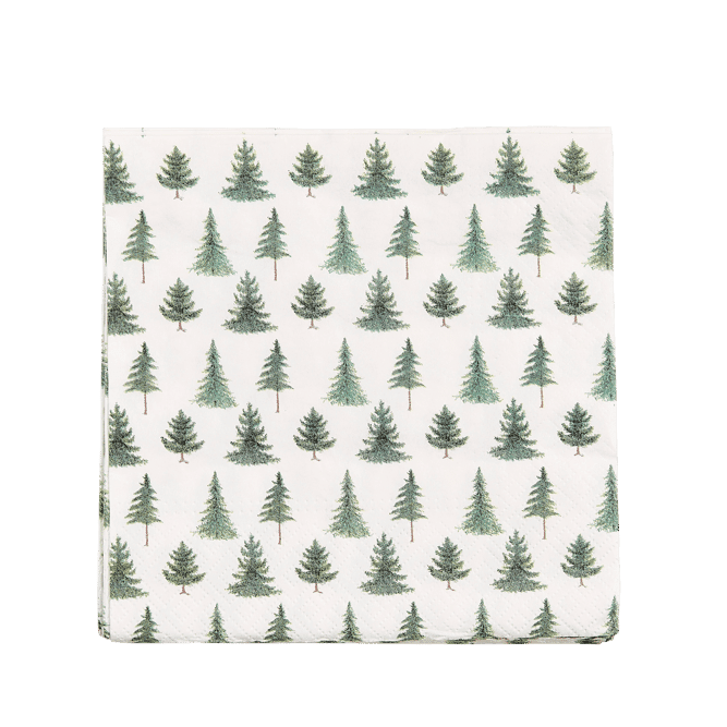 CONIFER FOREST Set of 20 paper napkins in various colors W 33 x L 33 cm - best price from Maltashopper.com CS677845