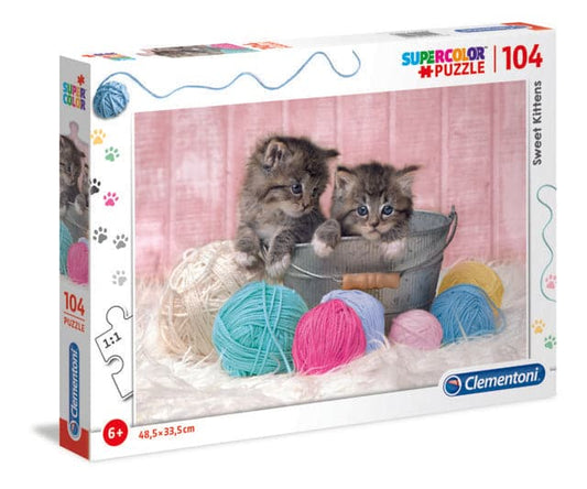 Puzzle da 104 Pezzi - Supercolor: Sweet Kittens