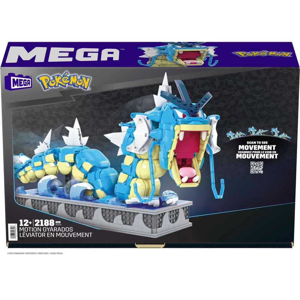 MEGA Pokémon Building Toy - Motion Gyarados With 2186 Pieces, Moving Mouth And Tail