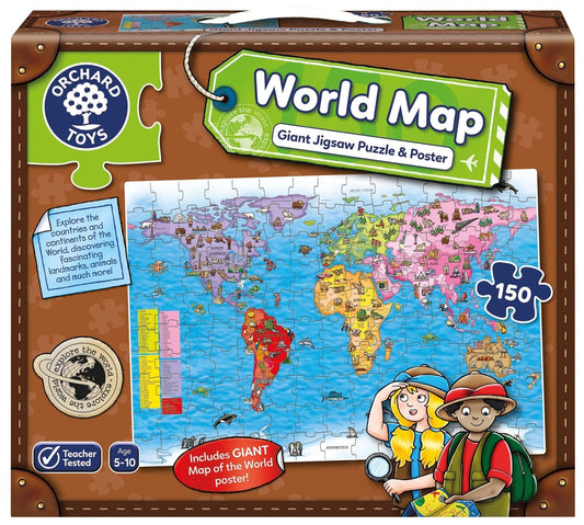 Toys World Map Puzzle & Poster