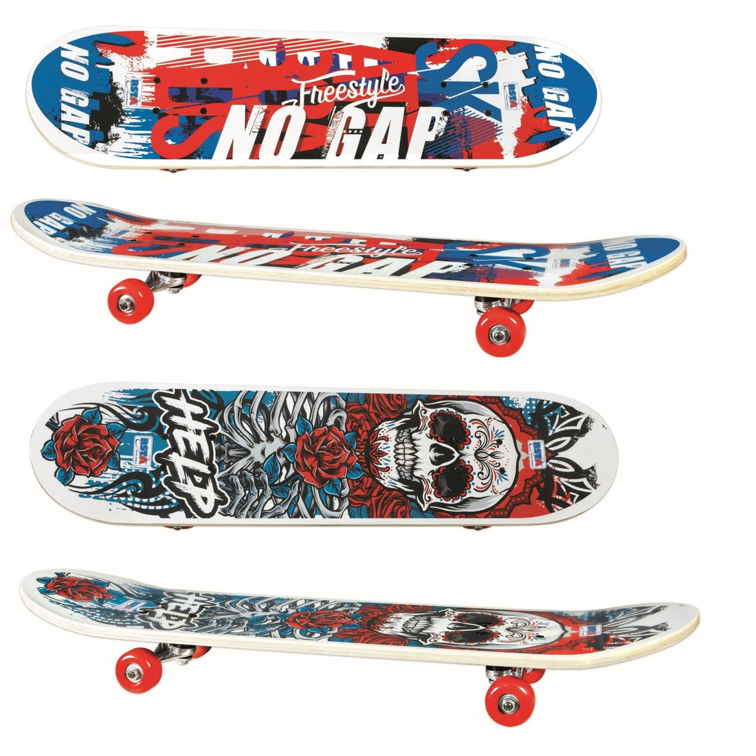 Wood Skateboard 78 X20 Cm Tiger Design