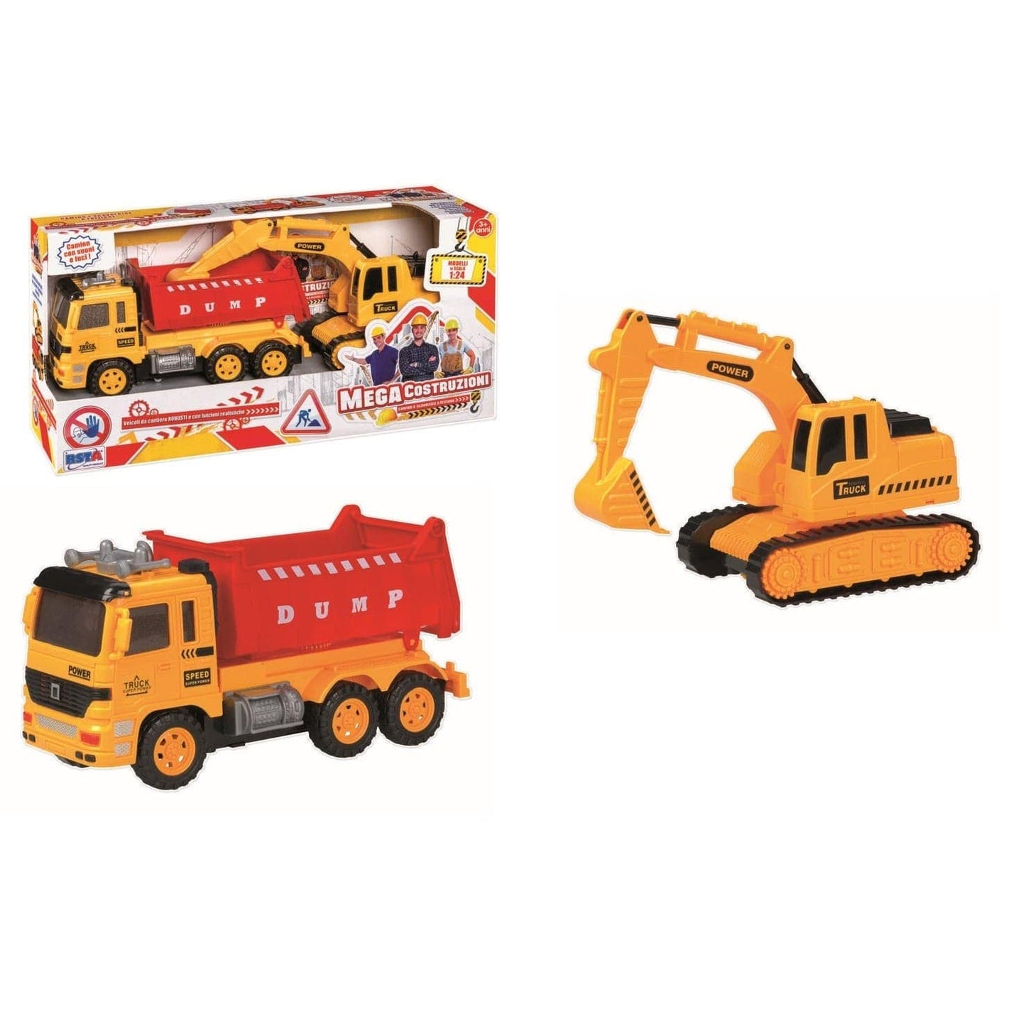 Toys TRUCK LIGHTS AND SOUND + CLUTCH EXCAVATOR