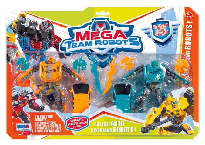 Mega Team Robots - Pack 2 Robot Trasformabili