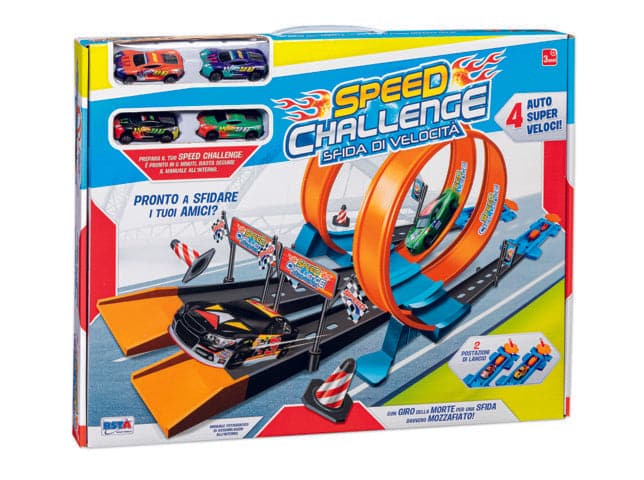 Speed Challenge - 2 Lanes + 4 Cars Launch Track