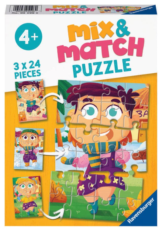 Toys 3 Puzzle da 24 Pezzl Mix & Match - Fashion Mix