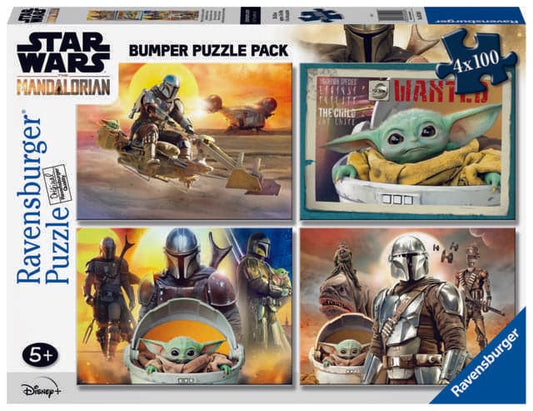 4 Puzzles of 100 Pieces - The Mandalorian