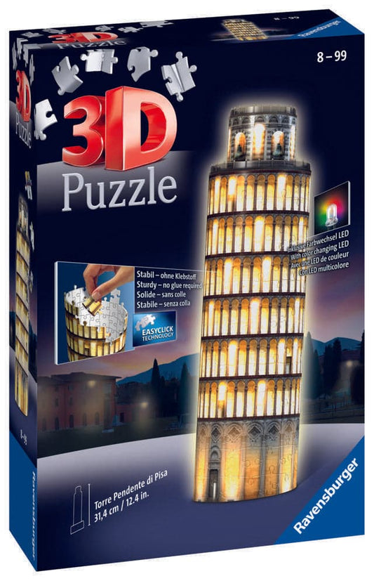 216 Piece 3D Puzzle - Night Edition: Tower Of Pisa