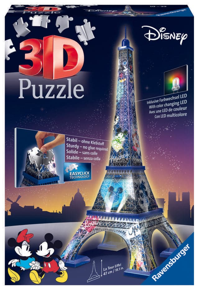 216 Piece 3D Puzzle - Special Series: Disney Eiffel Tower Night Edition