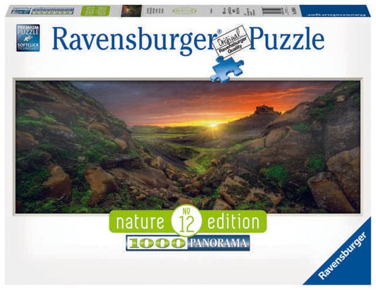 1000 Piece Puzzle - Photos & Landscapes: Sun over Iceland