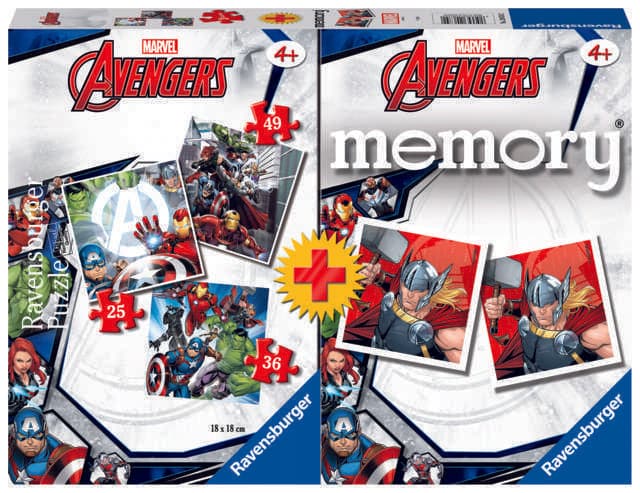 Multipack - Memory + 3 Puzzle: Avengers