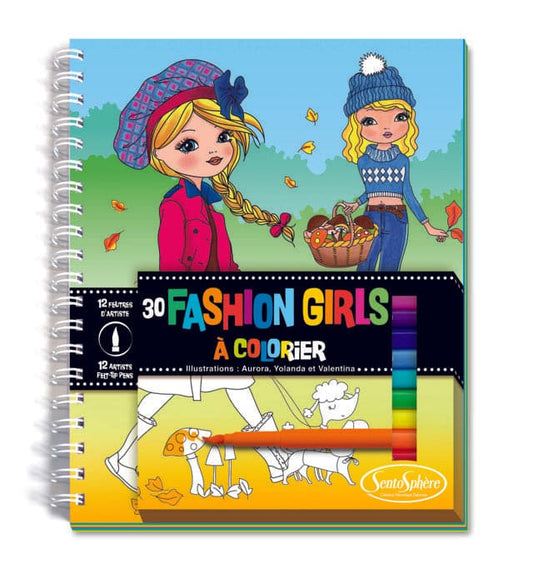 Coloring Books - Fashion Girl with Markers