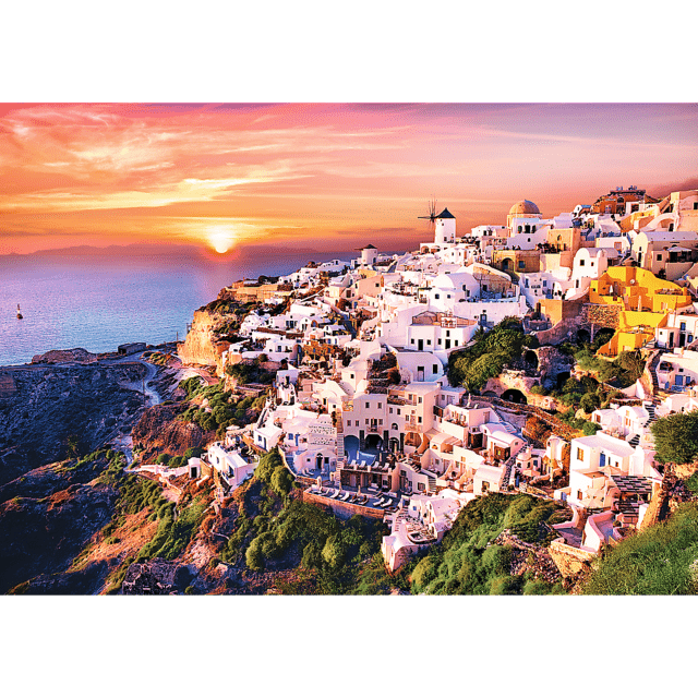 Toys 1000 Piece Puzzle - Sunset Over Santorini