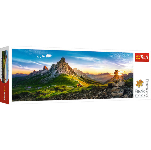 1000 Piece Panorama Puzzle - Passo di Giau, Dolomites