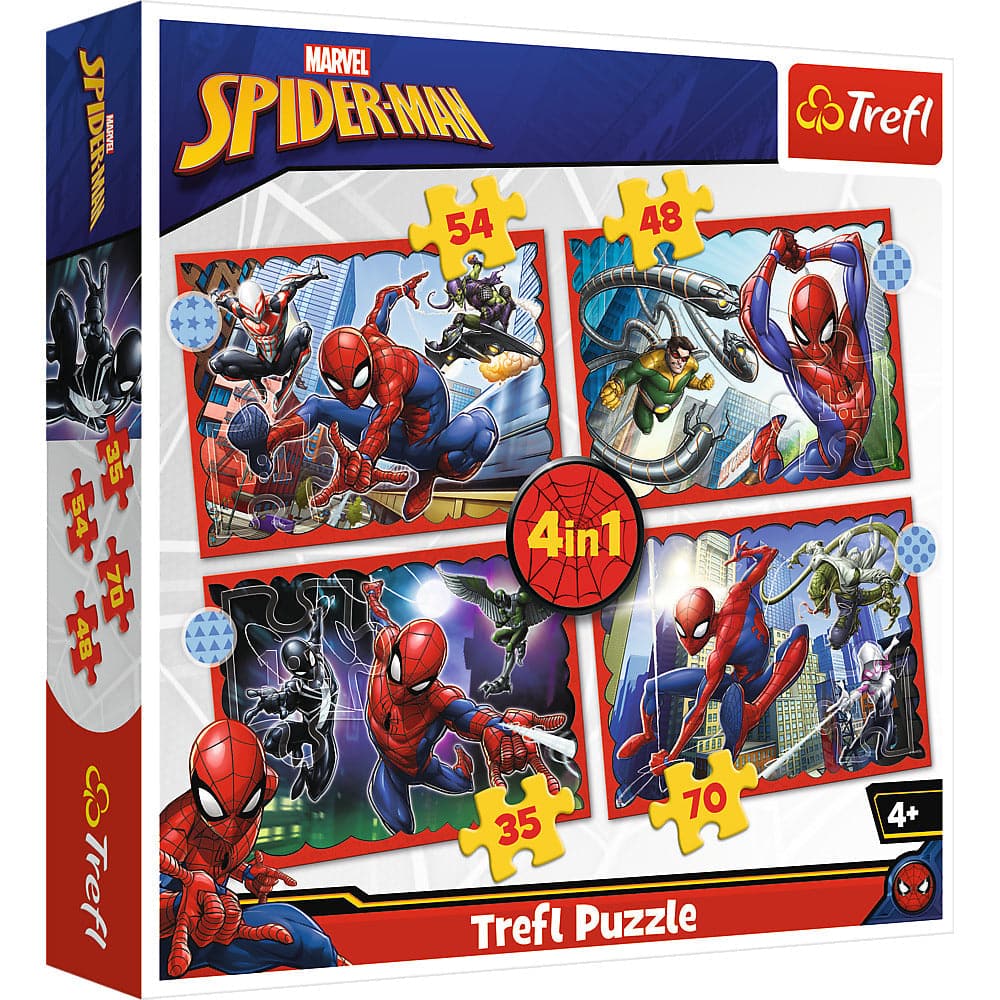 4 Puzzle In 1 Spider Man: The Heroic Spider Man