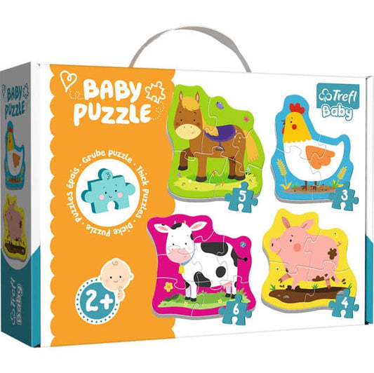 4 Puzzle in 1 - Baby Classic: Farm Animals