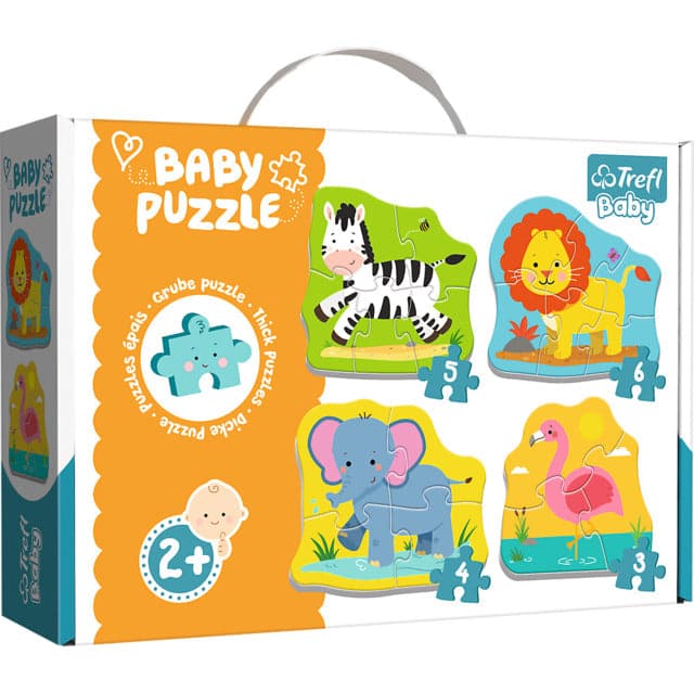 4 Puzzle in 1 - Baby Classic: Animals on Safari