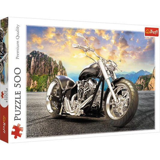 500 Piece Puzzle - Black Motorcycle