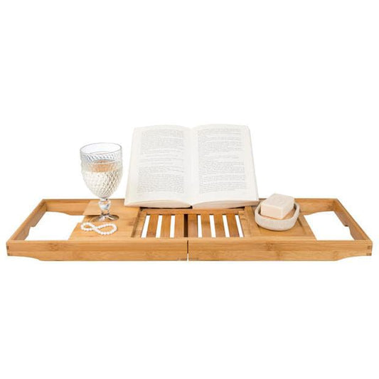 BAMBOO Natural bathtub shelf H 4 x W 105 x D 22 cm - best price from Maltashopper.com CS633584