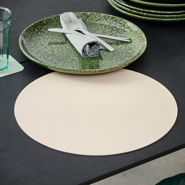 Casa NAPPA Placemat white, mintØ 38 cm