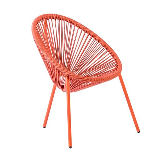 ACAPULCO Coral red children's chair H 56 x W 43 x D 42 cm