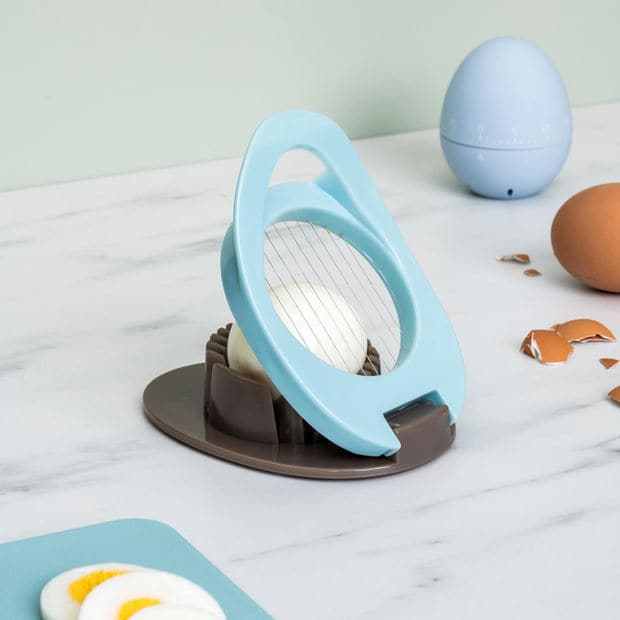 CASA KITCHEN Egg cutter gray, blue H 3.5 x W 8.5 x L 12 cm - best price from Maltashopper.com CS602343