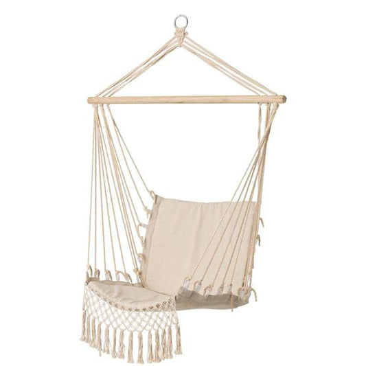 BOHEMIA Hanging chair white H 115 x W 90 x D 70 cm - best price from Maltashopper.com CS599214