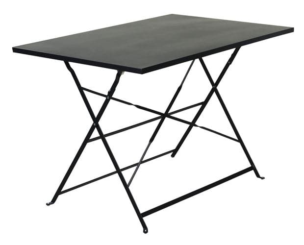 IMPERIAL Black rectangular folding table H 71 x W 70 x L 110 cm