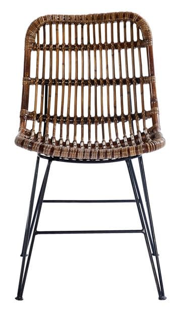 SUMATRA Dining chair black, brown H 83 x W 44 x D 47 cm - best price from Maltashopper.com CS592802