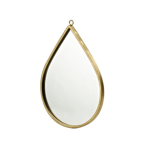 DROP Golden mirror H 29.3 x W 21 cm - best price from Maltashopper.com CS621985