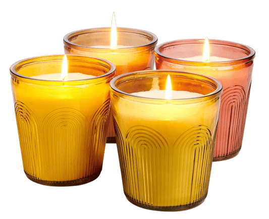 ARCO Scented candle 4 colours brown, red, yellow, greenH 11 cm - Ø 10.8 cm - best price from Maltashopper.com CS677467